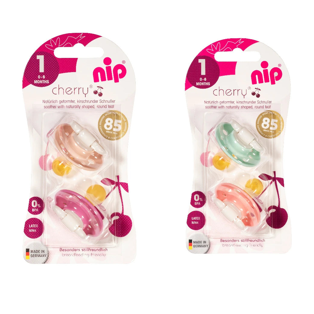 NIP Cherry F Пустышка латексная, размер 1 (0-6 месяцев) N2
