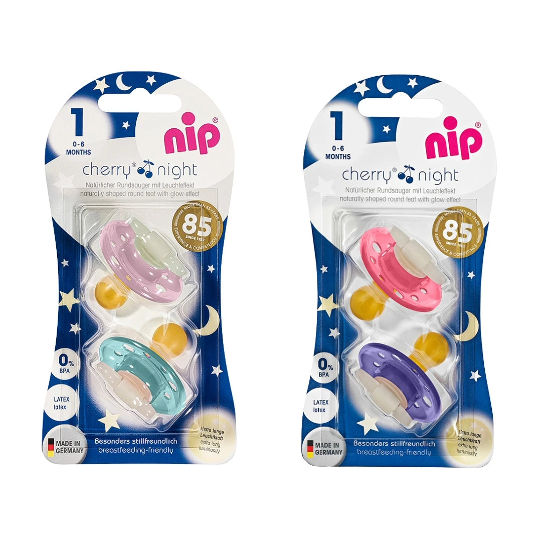 NIP Cherry Night F Пустышка латексная, размер 1 (0-6 месяцев) N2