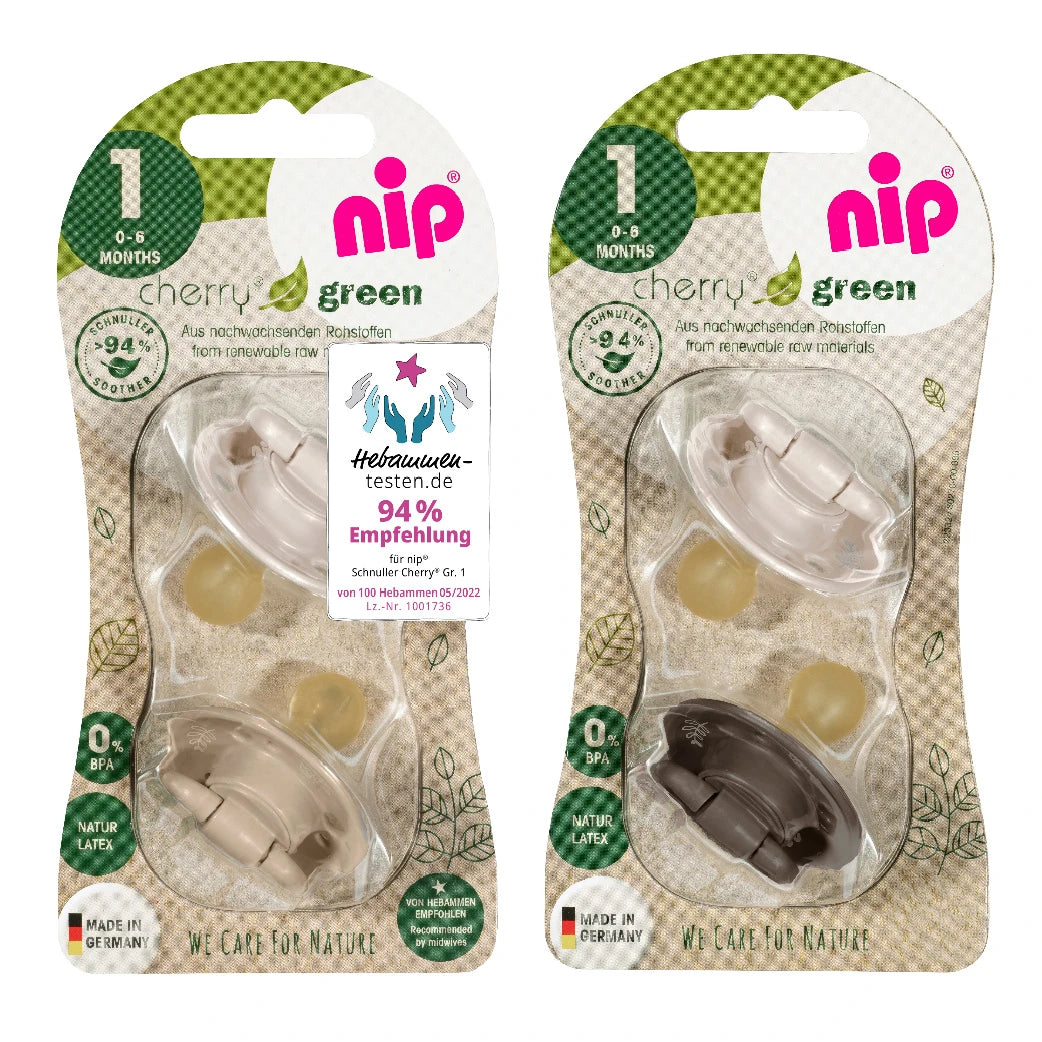 NIP Cherry Green F Латексная пустышка, размер 1 (0-6 месяца) N2