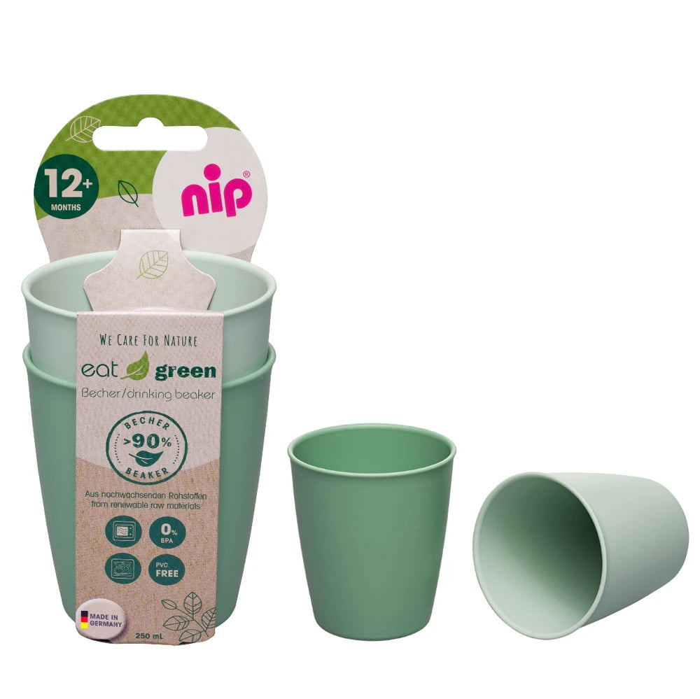 NIP Eat Green пластиковый стакан зеленый (12+месяцев) N2