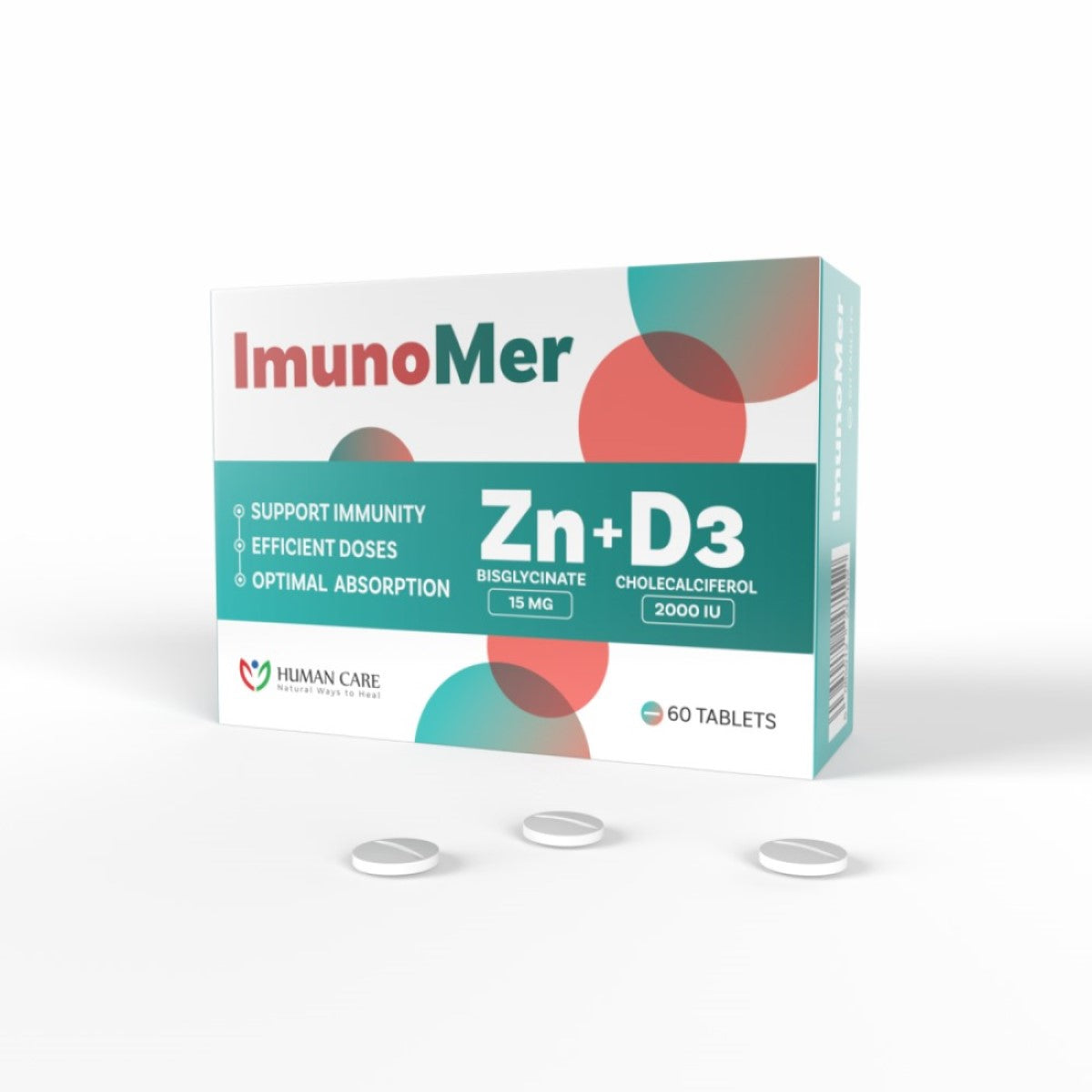 ImunoMer (Zn 15mg + D3 2000IU) comp. N60 Human Care