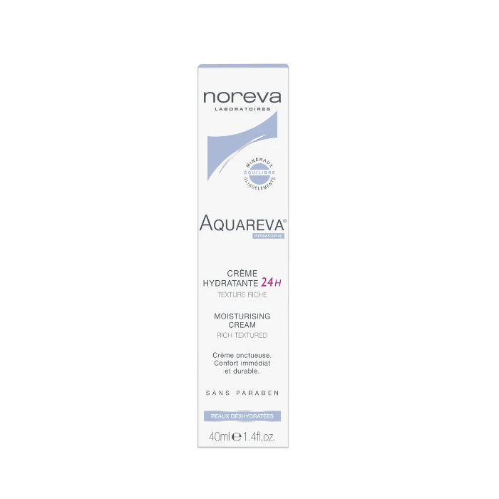 Noreva AQUAREVA Cremă hidratantă 24h textură grasă 40 ml (ten uscat și deshidratat)