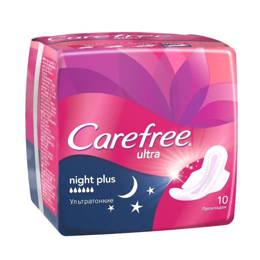 Carefree Ultra Прокладки для критических дней Night Plus N10