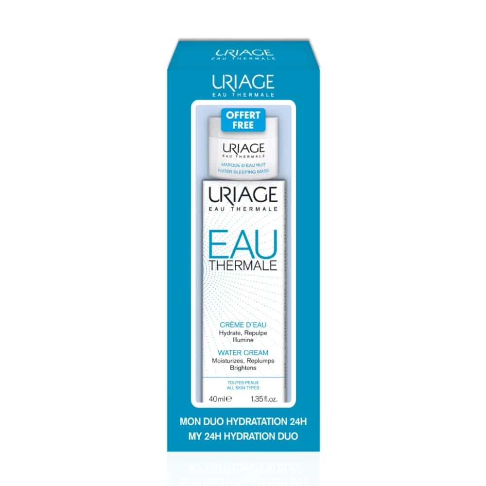 Uriage Set Hidratant (Cremă cu textură lejeră 40ml + Mască de noapte)