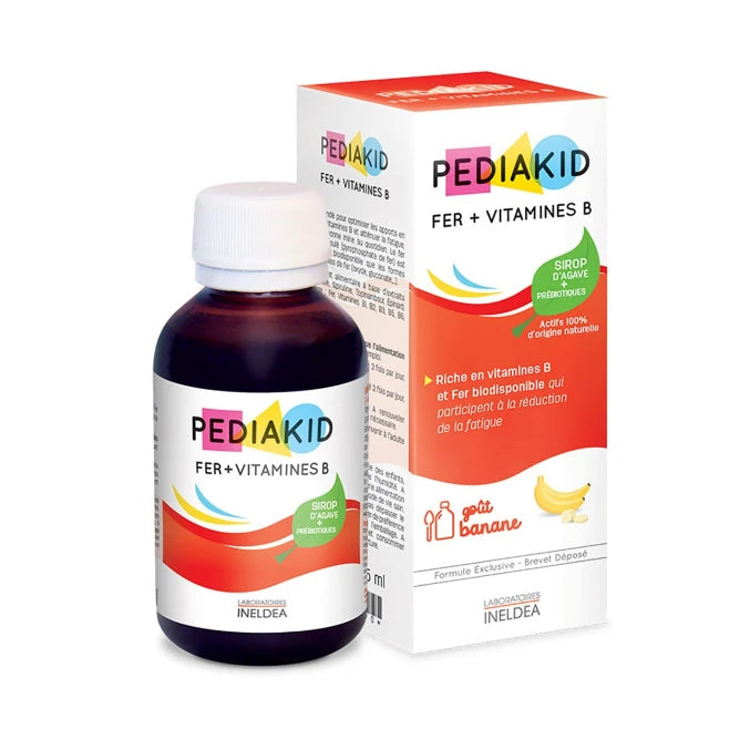 INELDEA Pediakid Fier + Vitamin B (cu gust de banane) sirop 125ml