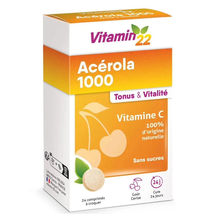 INELDEA Витамин 22 Acerola 1000 + Вит.C табл.жеват. N24