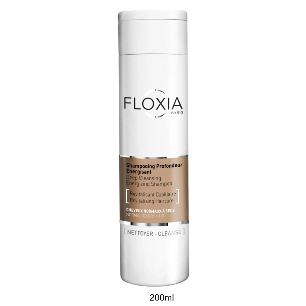 Floxia Șampon energizant pentru curățare profundă pentru păr normal spre uscat, 200ml