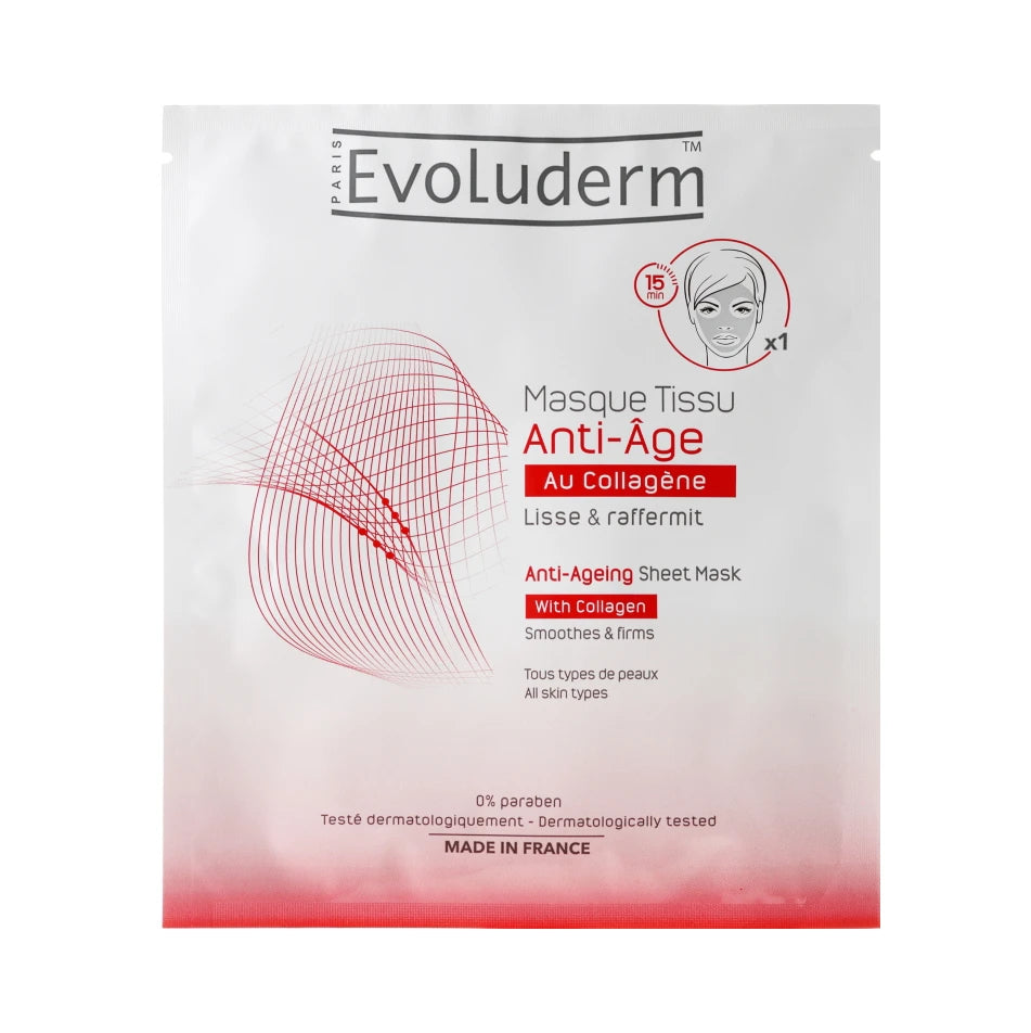 Evoluderm Маска для лица тканевая Антивозрастная 1шт, 19ml (17326)