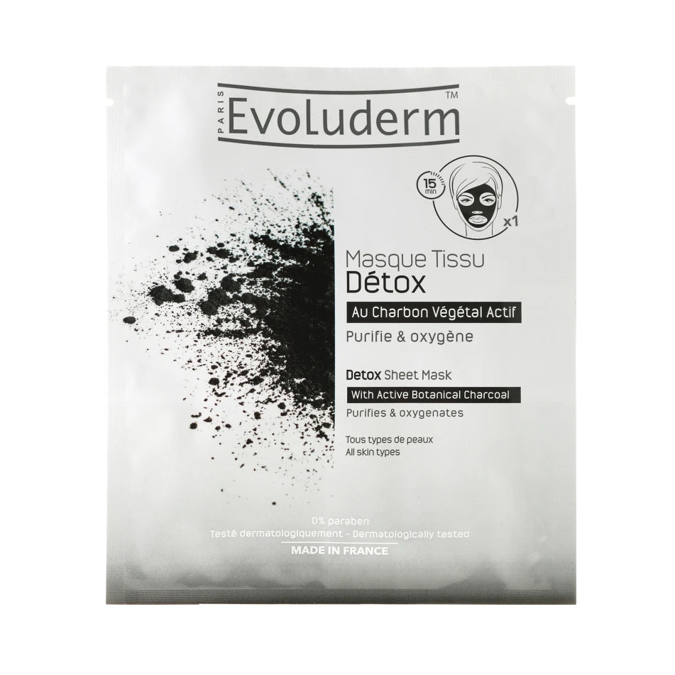 Evoluderm Masca pentru față din tesatura Detox 1buc, 19ml (17328)