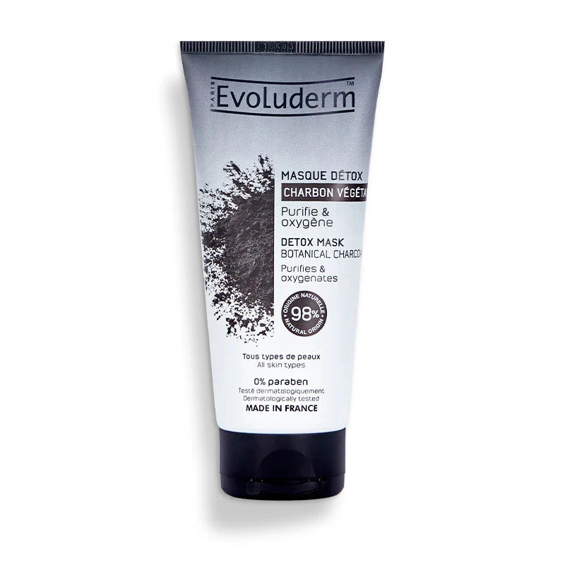 Evoluderm Masca de față cu Cărbune Detox, 100ml (18329)