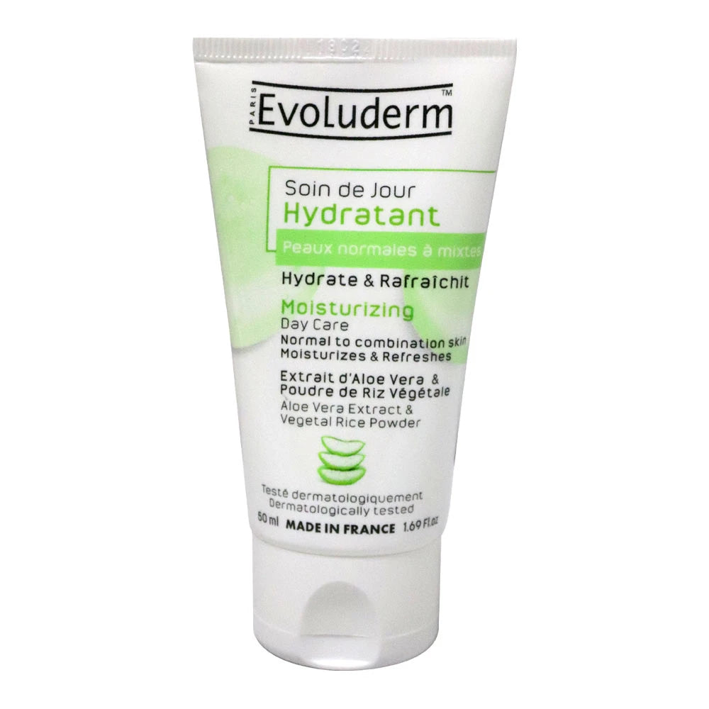 Evoluderm Увлажняющий дневной крем для лица, нормальная и комбинированная кожа, 50ml (18348)