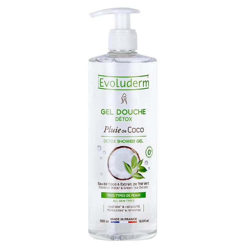 Evoluderm Гель для душа Detox с экстрактом кокоса и зеленого чая 500ml