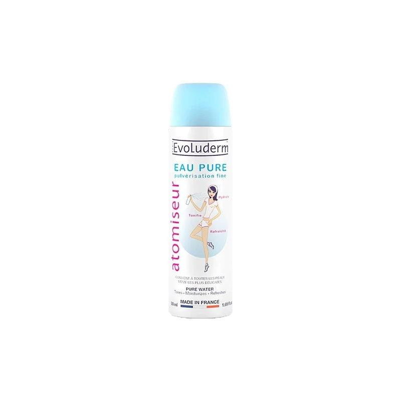 Evoluderm Atomiseur Apă pură pentru față și corp, spray, 50ml