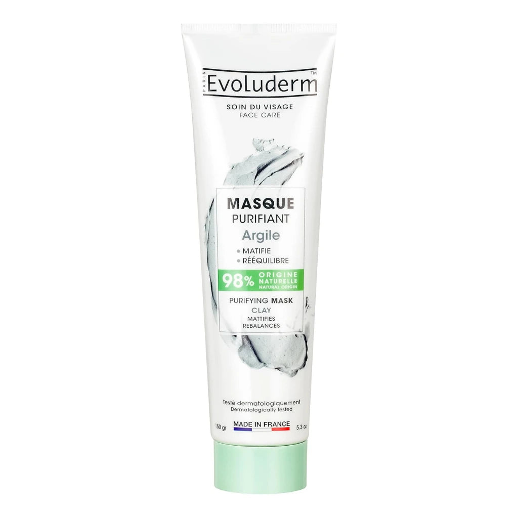 Evoluderm Mască purificatoare pentru față cu argila, 150gr