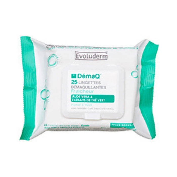 Evoluderm Салфетки для снятия макияжа с Aloe Vera для нормальной кожи, 25buc (14243)