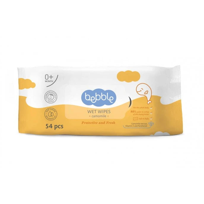 Bebble Servetele umede p/u copii Musetel, 0+, 54buc
