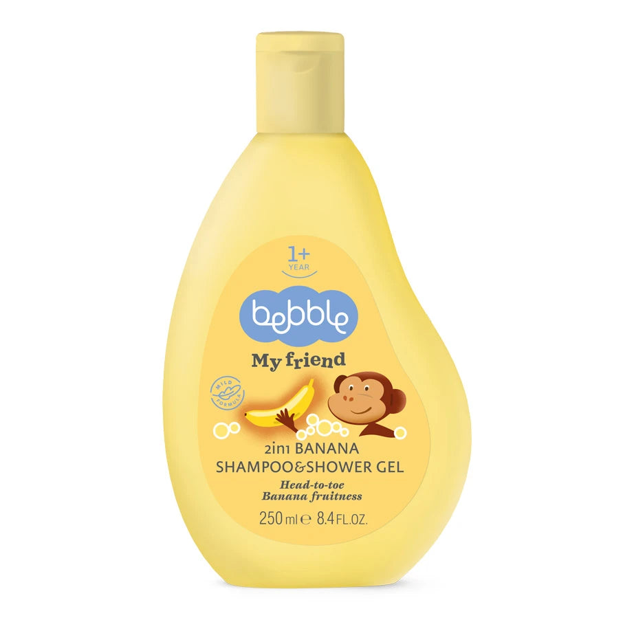 Bebble My Friend Шампунь и гель для душа для детей 2in1 Банан 1+, 250ml