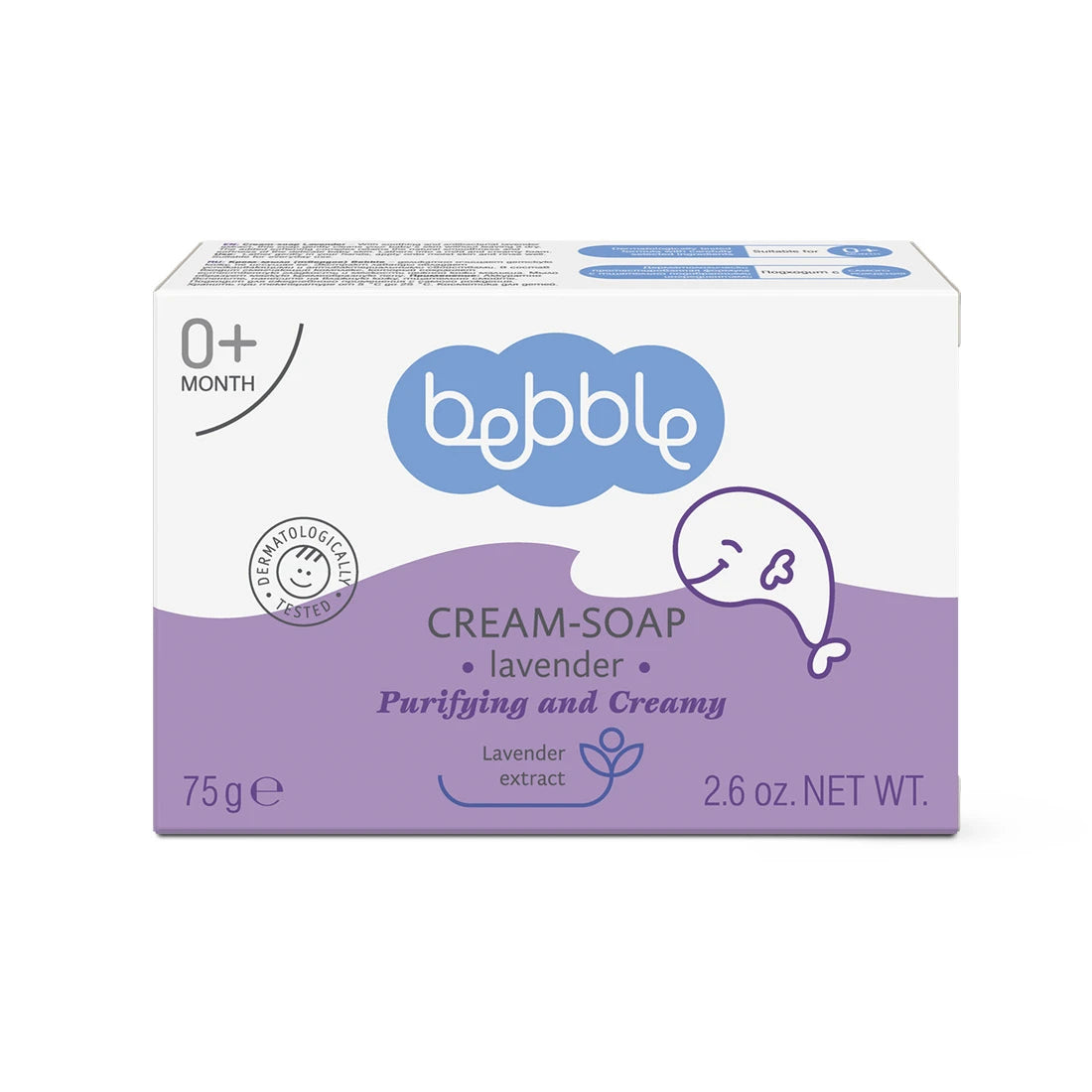 Bebble Крем-мыло Лаванда, 0+, 75gr
