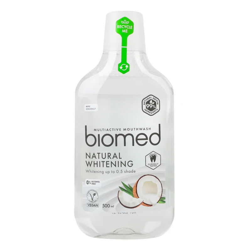Biomed Apă de gură Natural whitening, 500ml