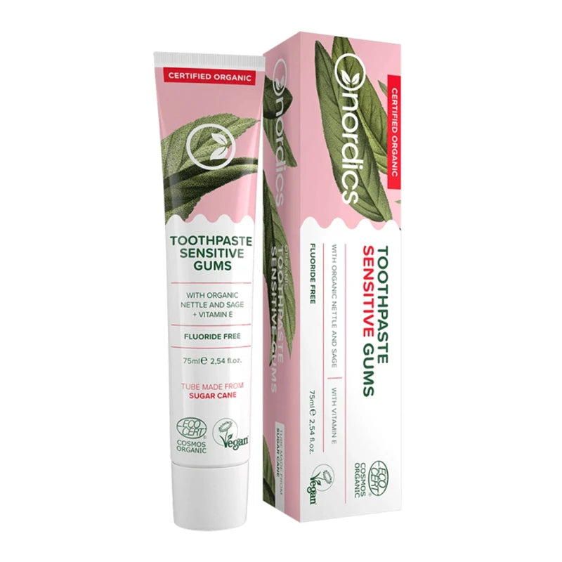 Nordics Organic Зубная паста Sensitive крапива+шалфей 75ml