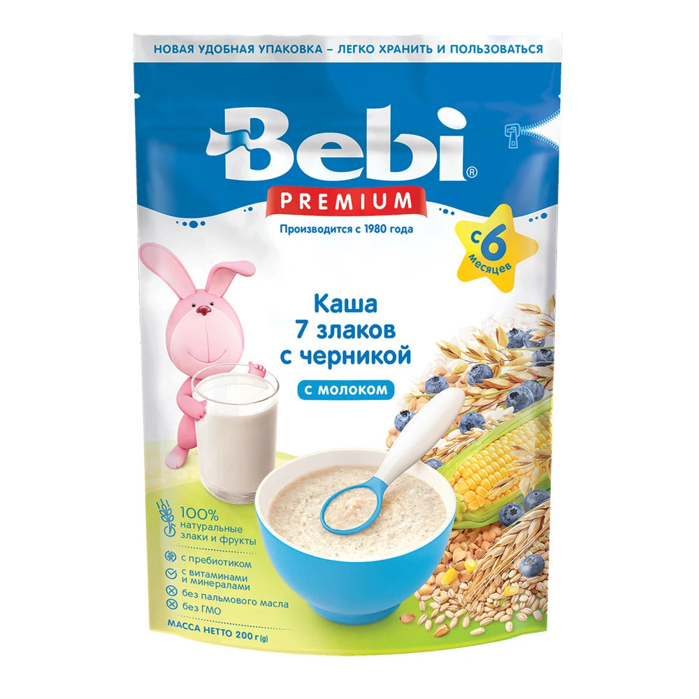 Bebi Colins Каша 7 злаков с черникой 200g