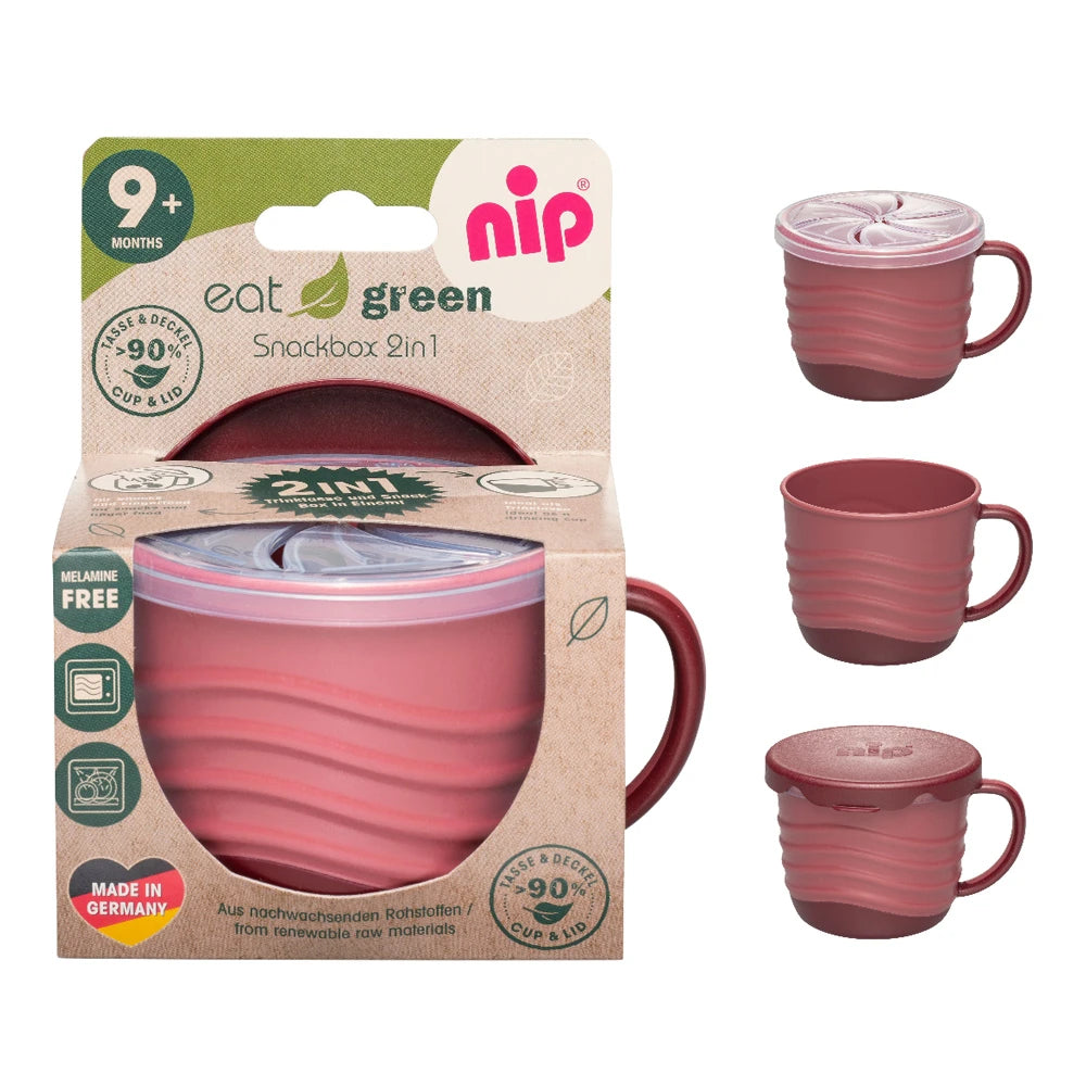 NIP Eat Green Snackbox 2 in 1 бордовый
