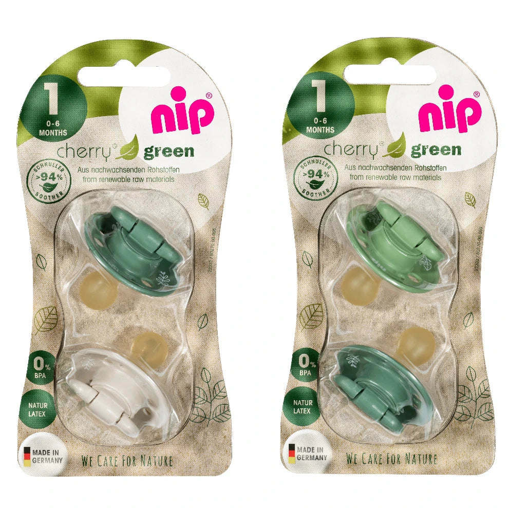 NIP Cherry Green B Соска-пустышка из латекса, размер 1 (0-6 месяца) N2