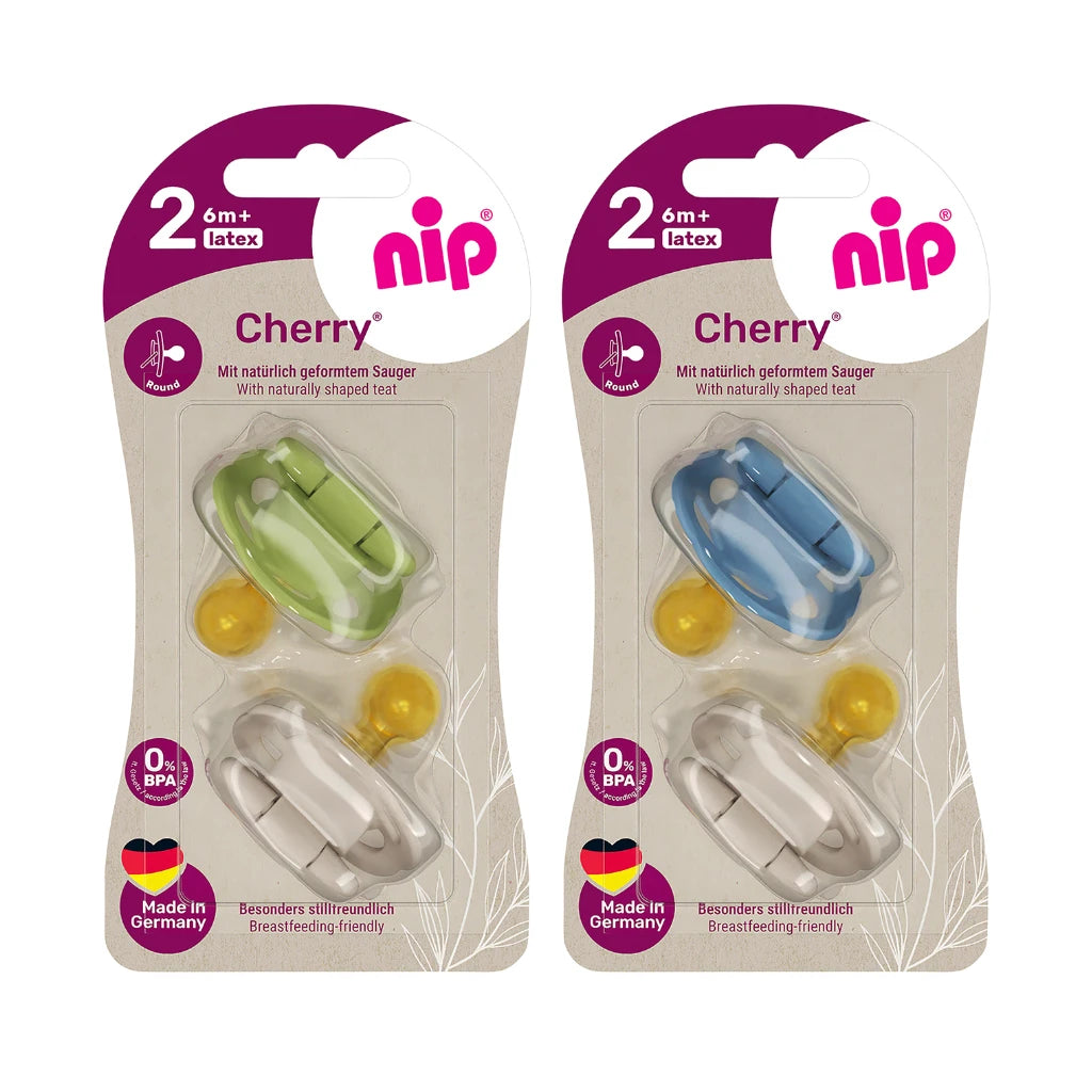 NIP Cherry B Пустышка латексная, круглая, размер 2 (6+ месяцев) N2