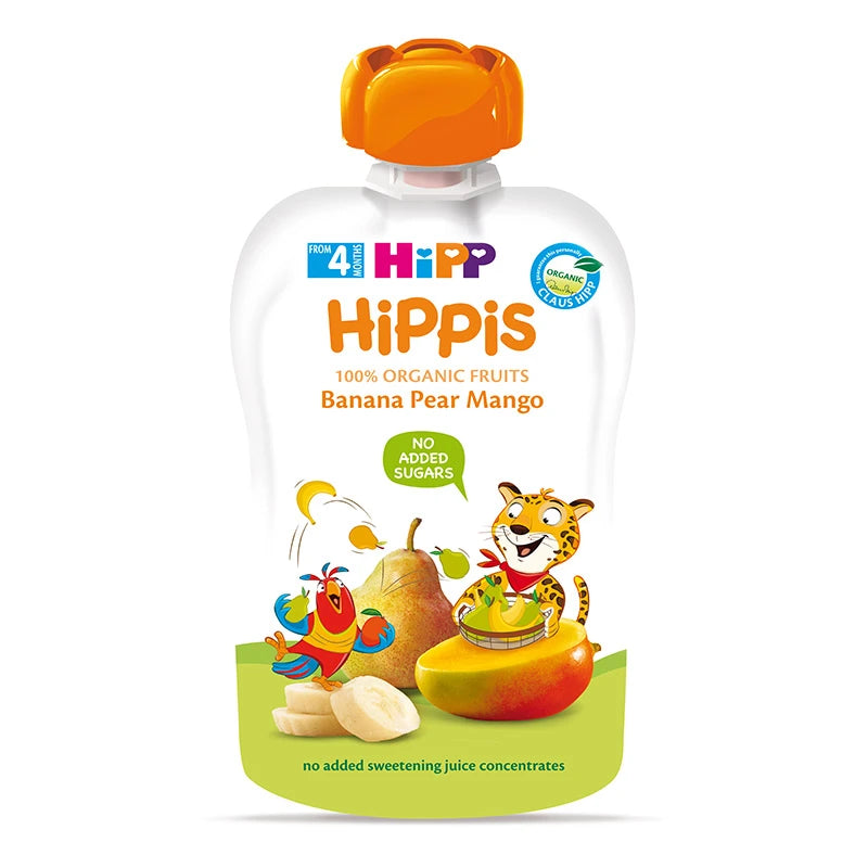 Hipp 8523 Фруктовый сюрприз (бананы, груши и манго) 90g