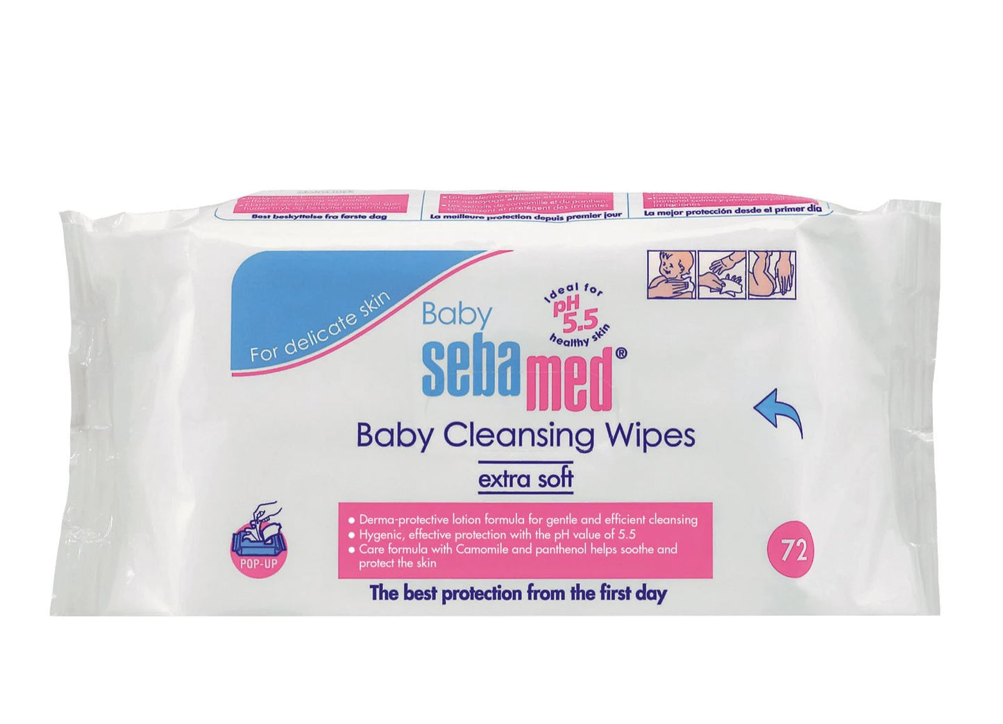 Sebamed Baby Servețele umede pentru copii fără parfum 72buc
