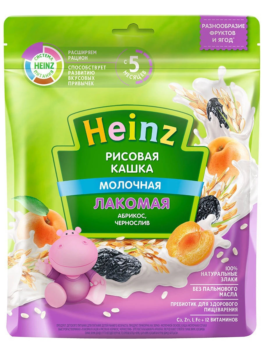 Heinz Каша рисовая с курагой и черносливом с 5 месяцев 170g