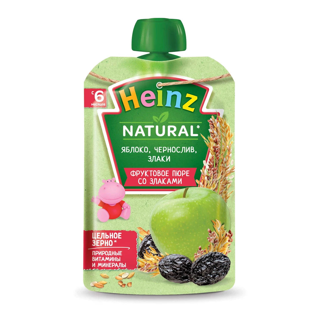 Heinz Пюре из злаков, яблок и чернослива 90g