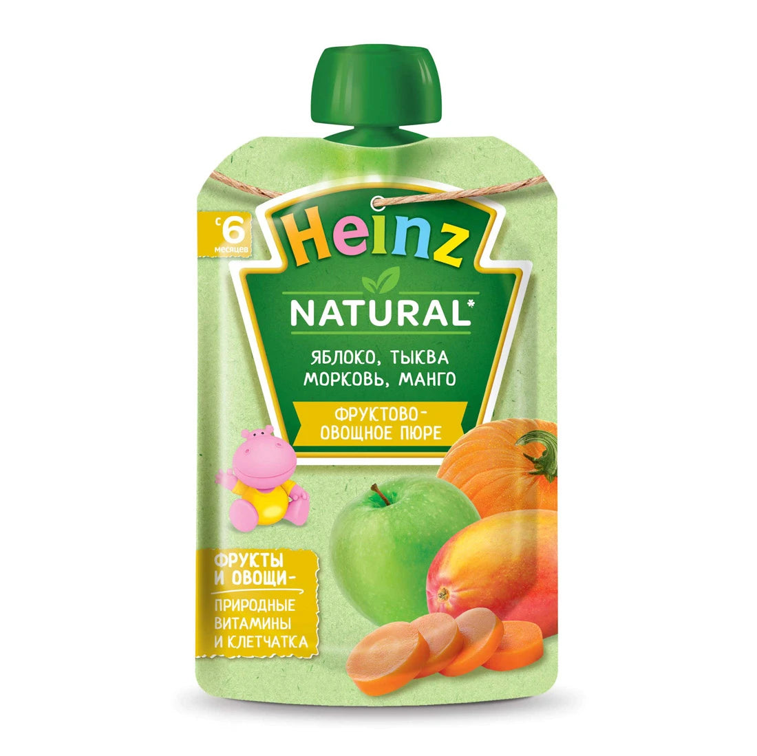 Heinz Пюре яблоко, морковь, тыква и манго 90g