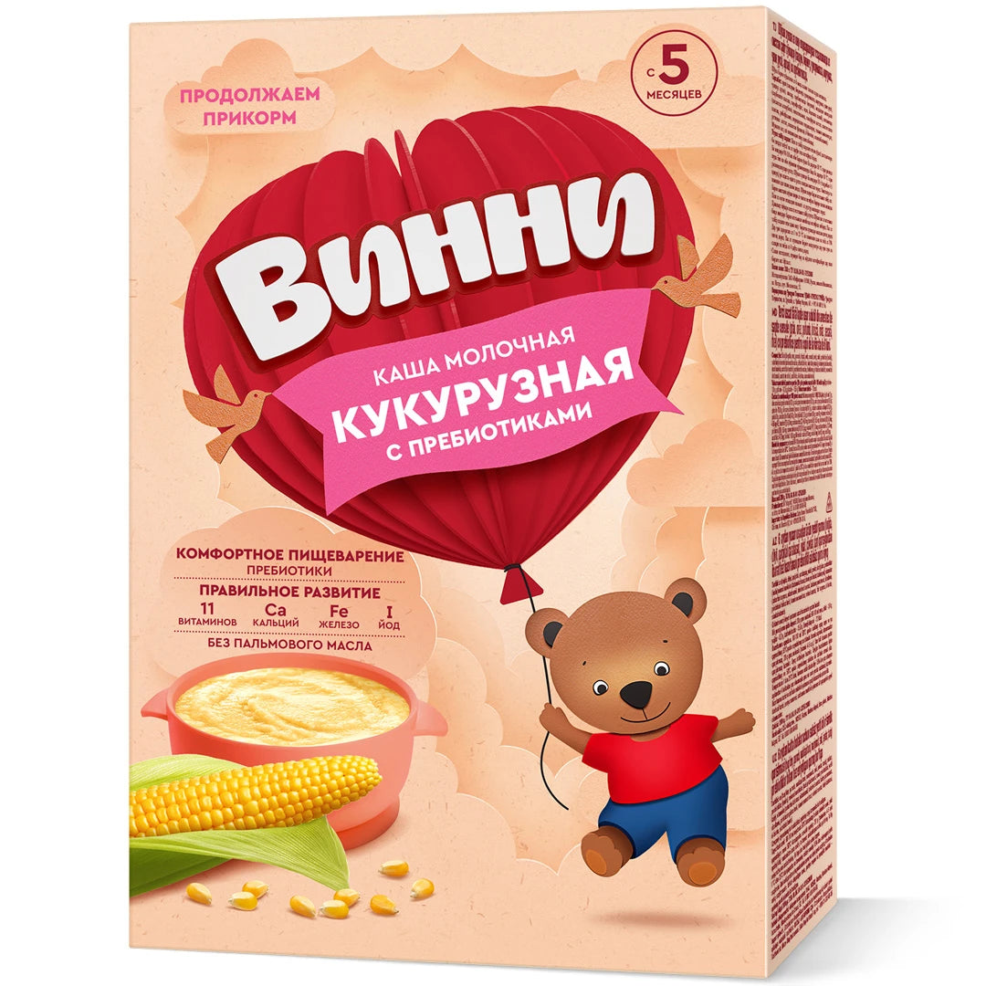 Vinni Каша молочная с кукурузой и пребиотиками 200g