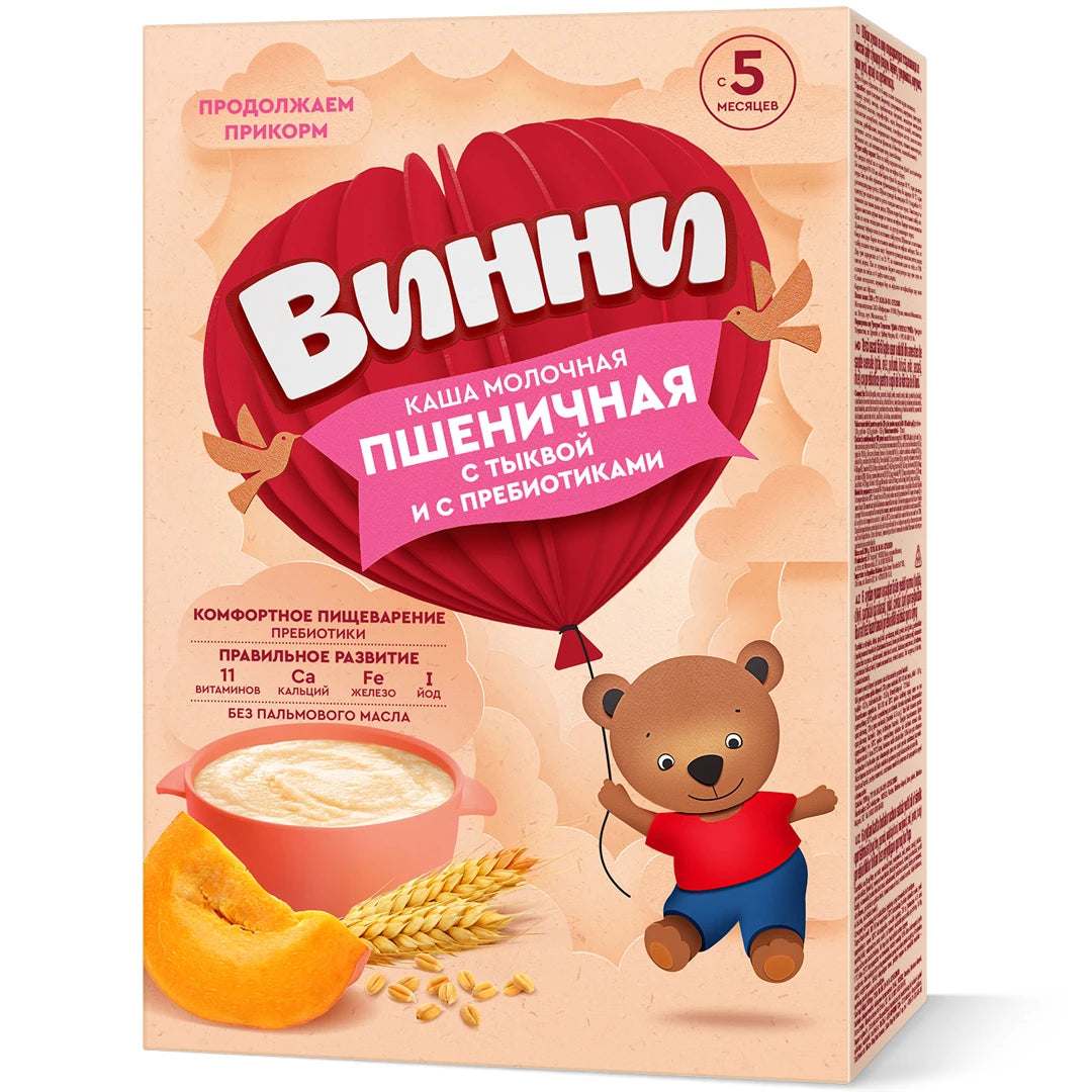 Vinni Молочная каша с пшеницей, тыквой и пребиотиками 200g