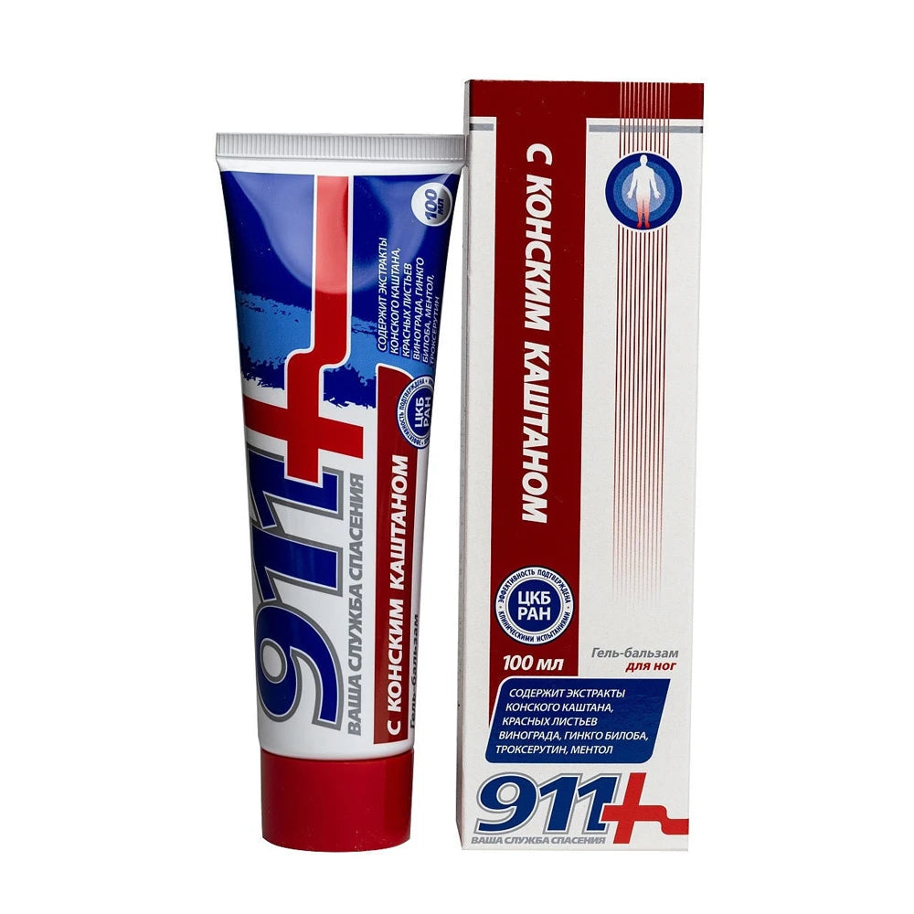 911 Крем-гель для ног Каштан 100ml