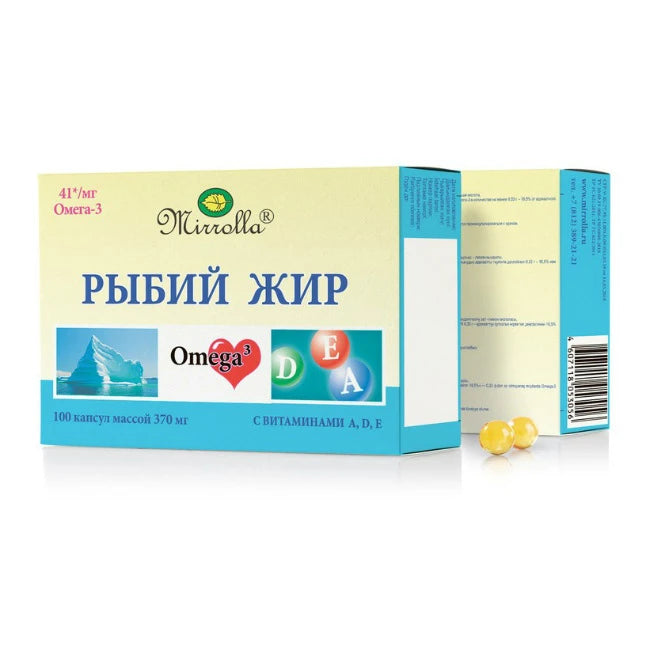 БАД Mirrolla Рыбий жир+вит.A+вит.D+вит.E N100