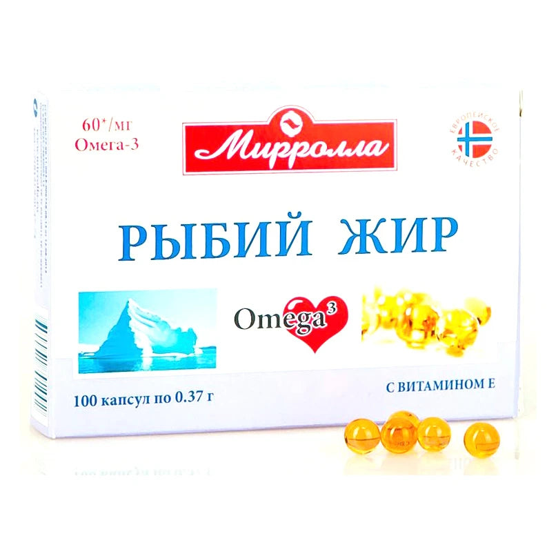 БАД Mirrolla Рыбий жир+вит.E N100