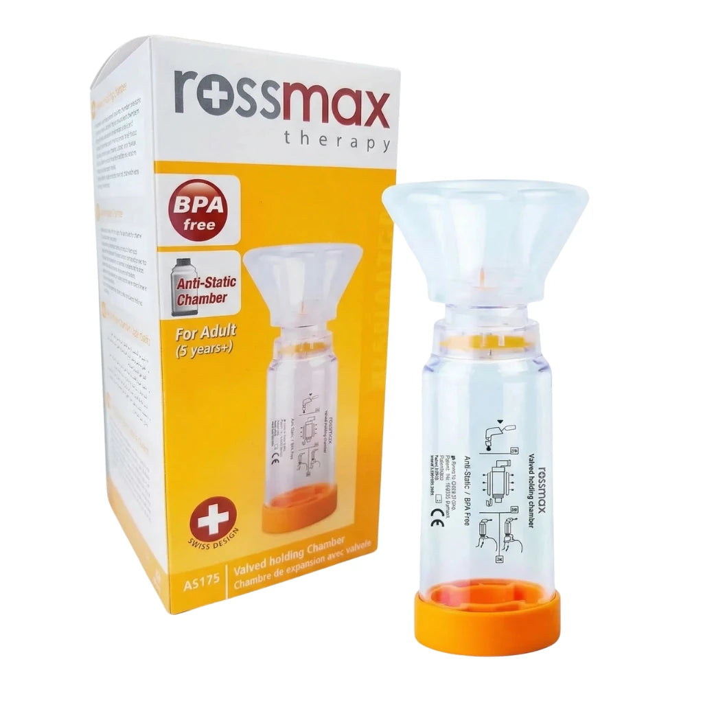 Inhalator manual Rossmax cu supapă și camera de aer M(1-5ani) AS175