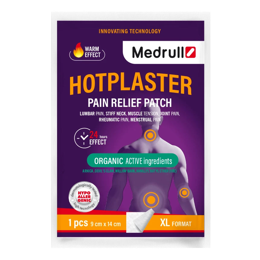Emplastru contra durerilor cu efect de incalzire 9x14cm N1 Medrull Hotplaster Forans