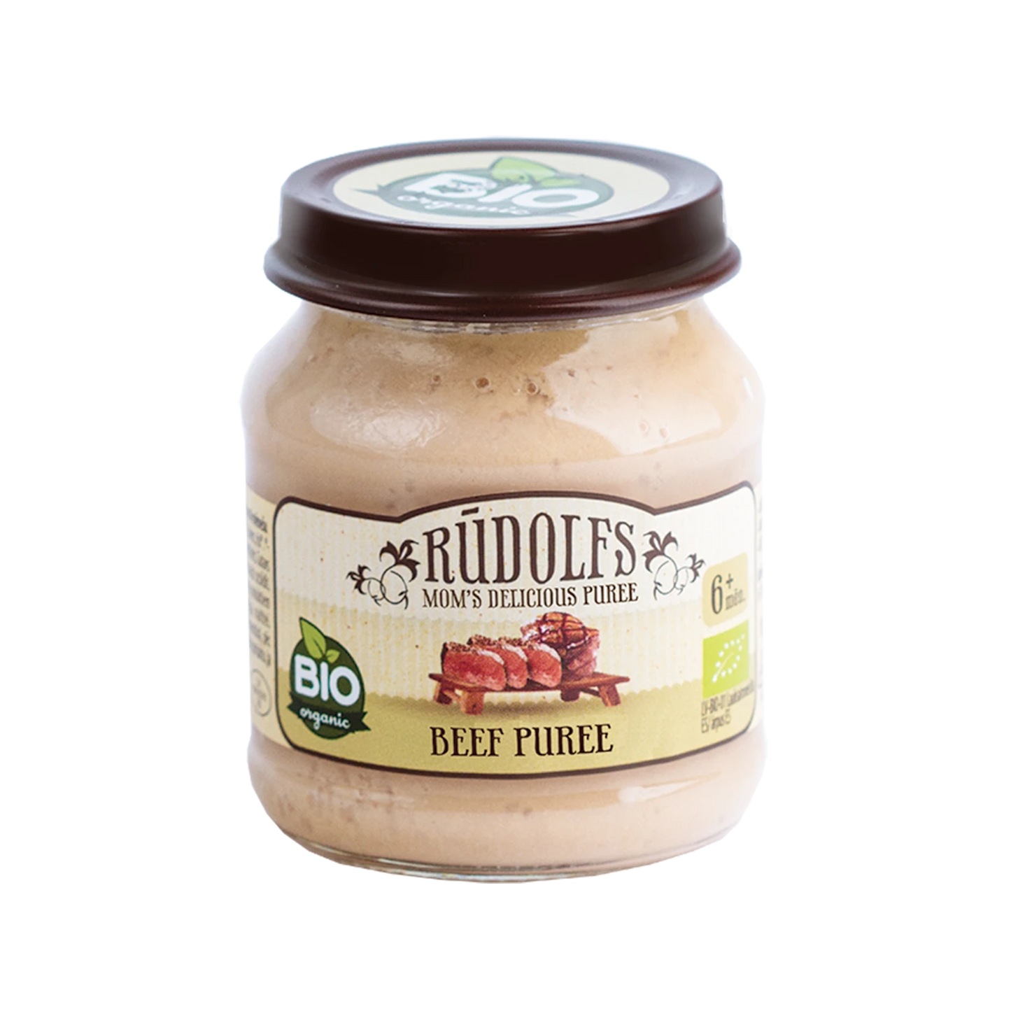 Rudolfs Organic Piure Carne de vită 120g (6+)