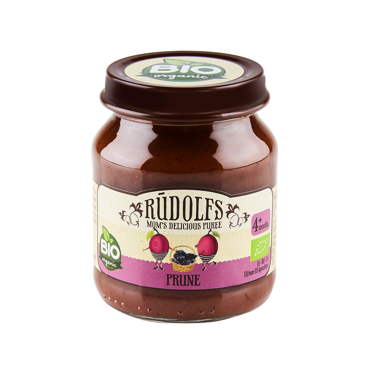 Rudolfs Organic Пюре Чернослив 120g (4+)