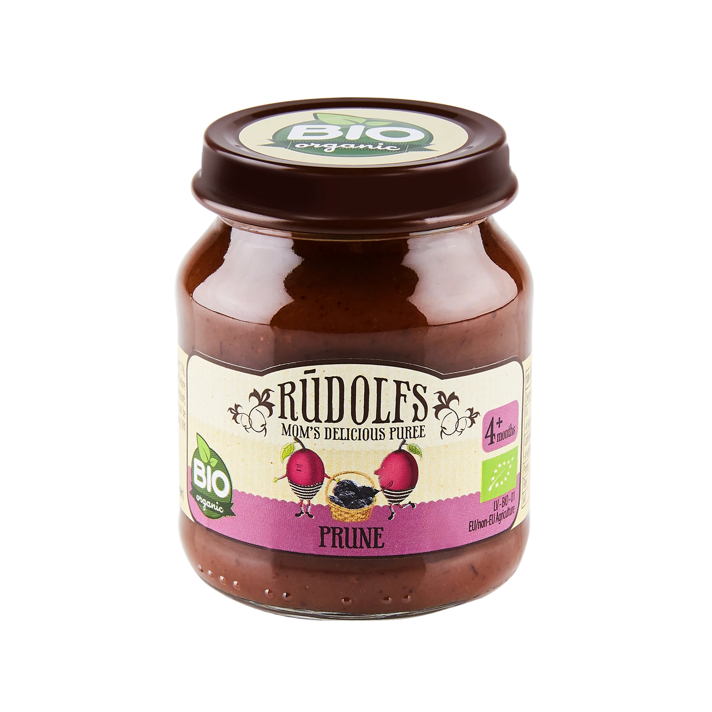 Rudolfs Organic Piure Prune 120g (4+)
