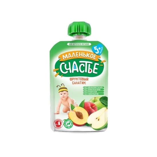 Malenikoe Sciastie Пюре фруктовый салат 90g