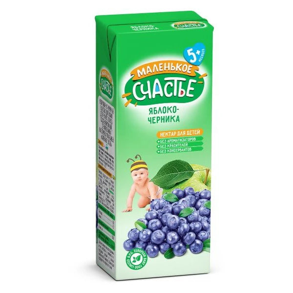 Malenikoe Sciastie Сок яблоко, черная смородина 0.2l