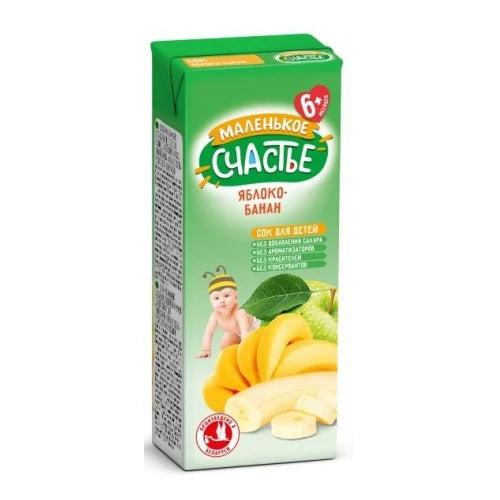 Malenikoe Sciastie Нектар яблочно-банановый 0.2l