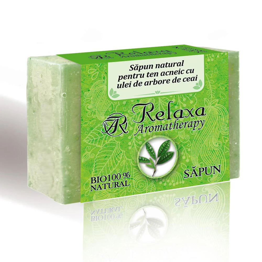 Твердое мыло Relaxa с маслом чайного дерева для акне, 80gr
