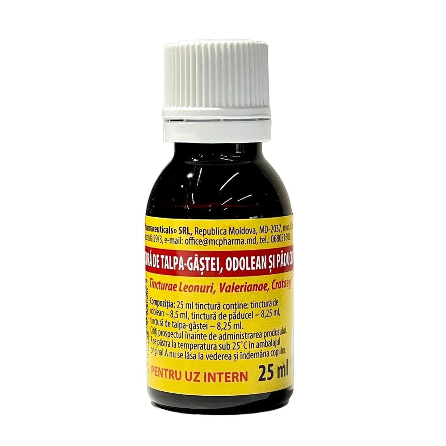 Tinctură de Valeriana (odolean) talpa-gâştei şi păducel 25ml pic. orale N1 (Cojusna)