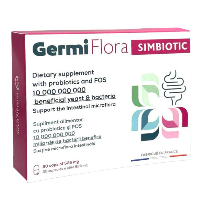 GermiFlora (10 miliarde Bacterii) caps. N20 simbiotic (+3ani) Human Care
