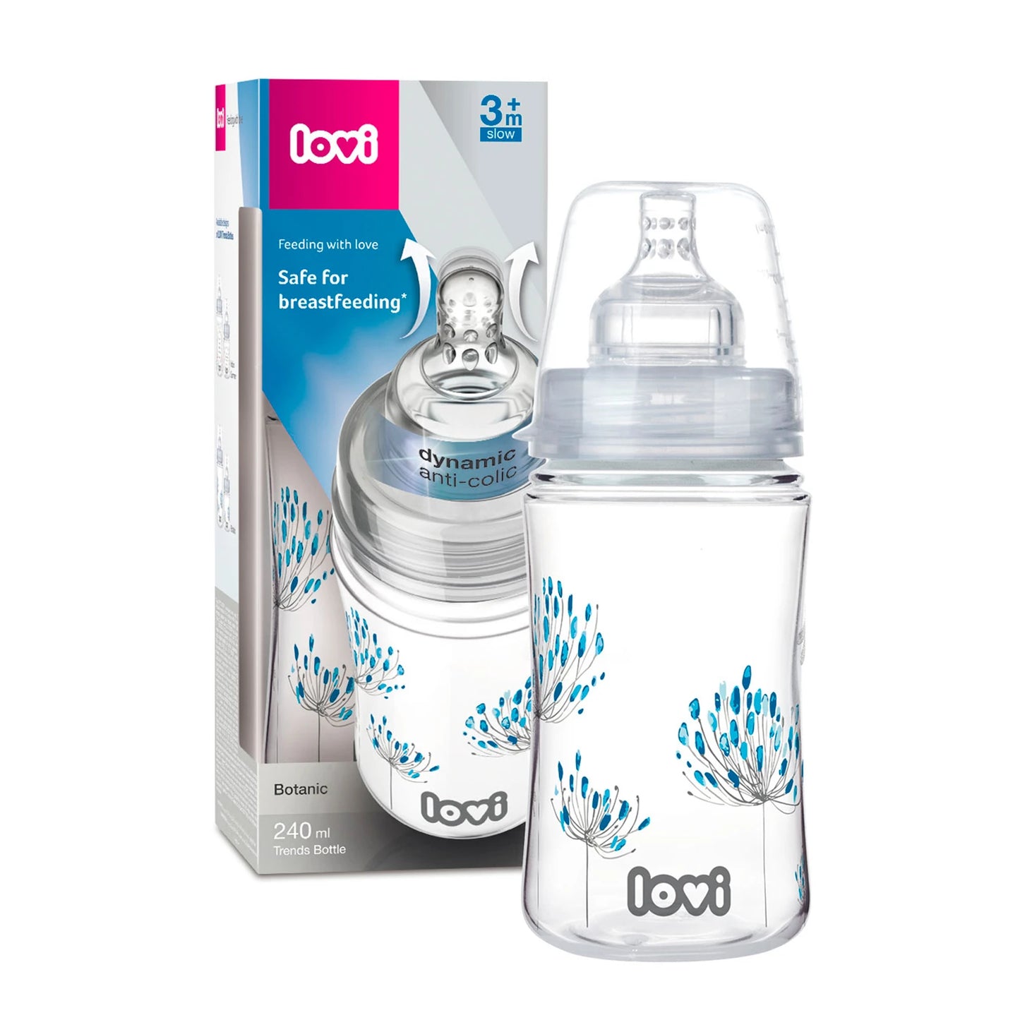 Canpol Baby 21/584 LOVI Biberon 240ml BOTANIC